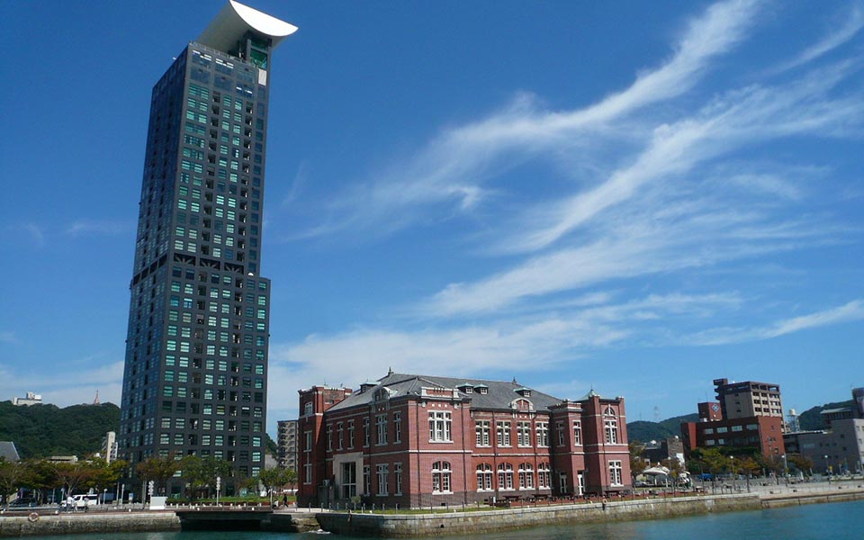 High-rise condominiums and the International Friendship Memorial Library